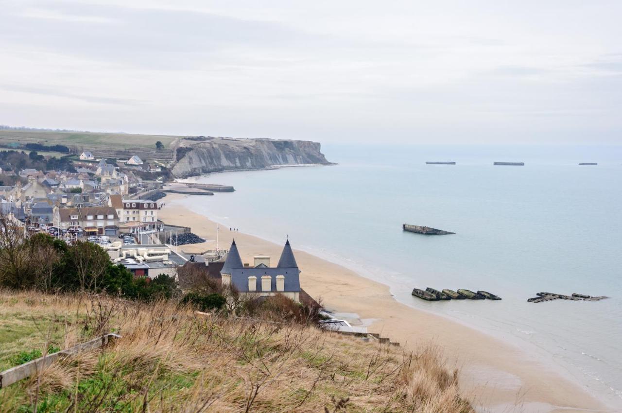 Les Heures Tranquilles - Vue Mer - 50M De La Plage Saint-Côme-de-Fresné Bagian luar foto